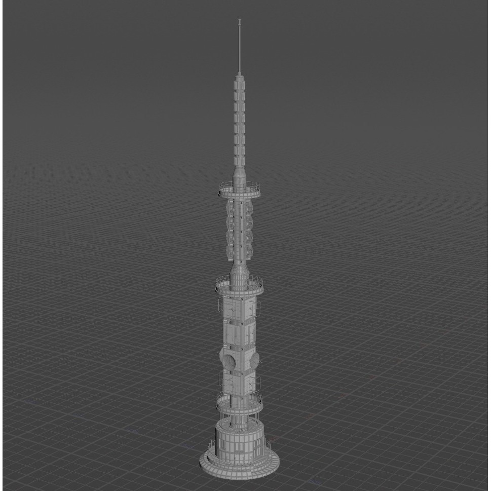 Antenna 3D Model – Low Poly Telecommunications Collection, FBX/OBJ