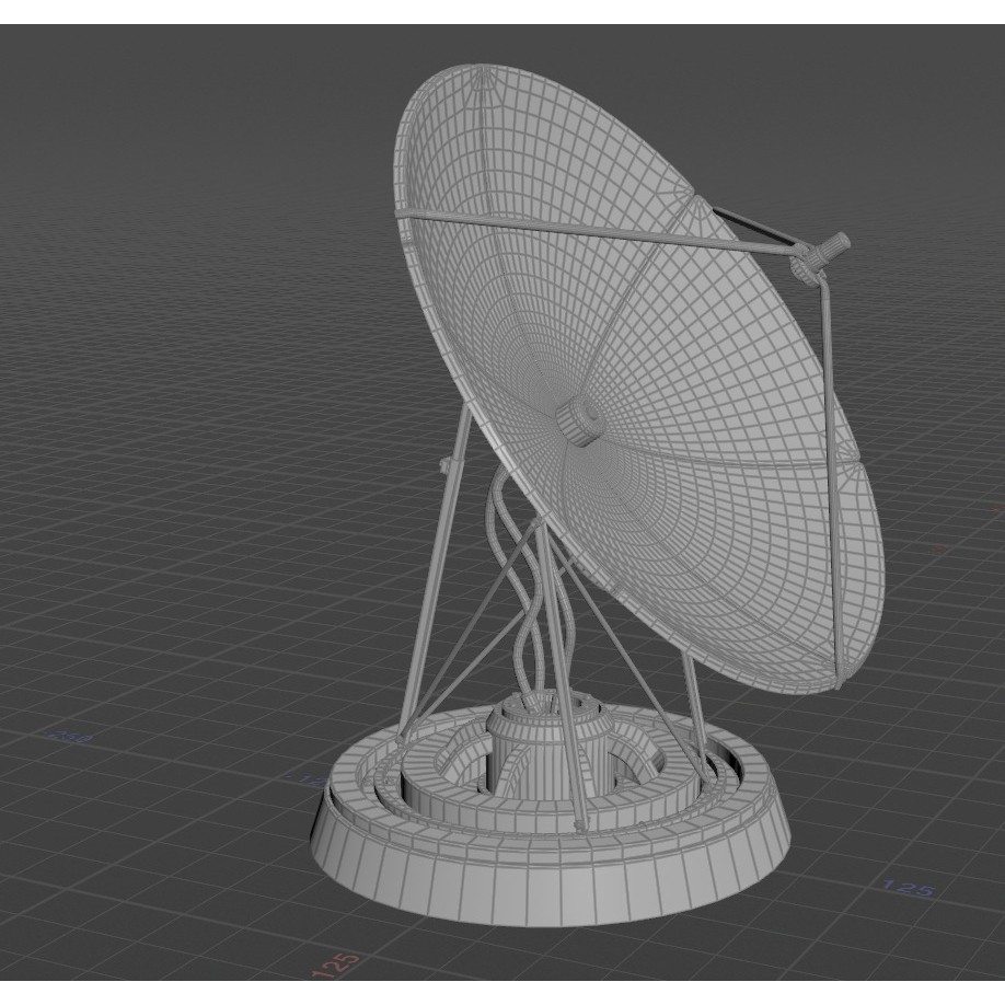 Antenna 3D Model – Low Poly Telecommunications Collection, FBX/OBJ - View 10