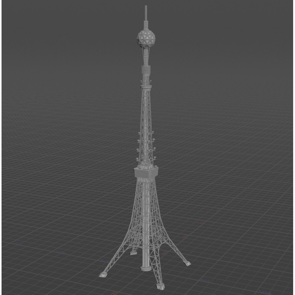 Antenna 3D Model – Low Poly Telecommunications Collection, FBX/OBJ - View 12