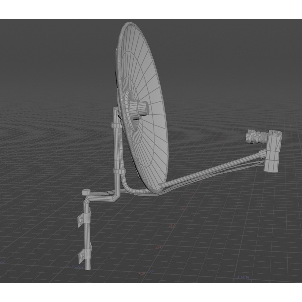 Antenna 3D Model – Low Poly Telecommunications Collection, FBX/OBJ - View 13