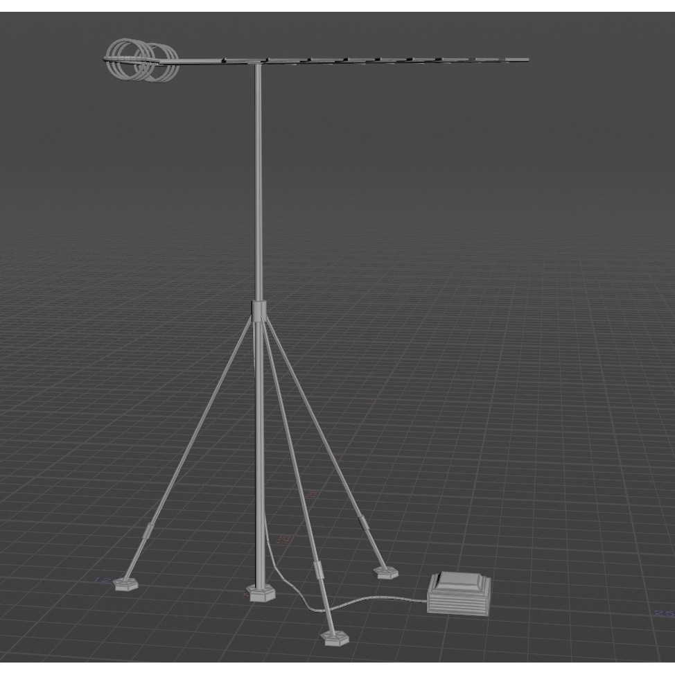 Antenna 3D Model – Low Poly Telecommunications Collection, FBX/OBJ - View 14