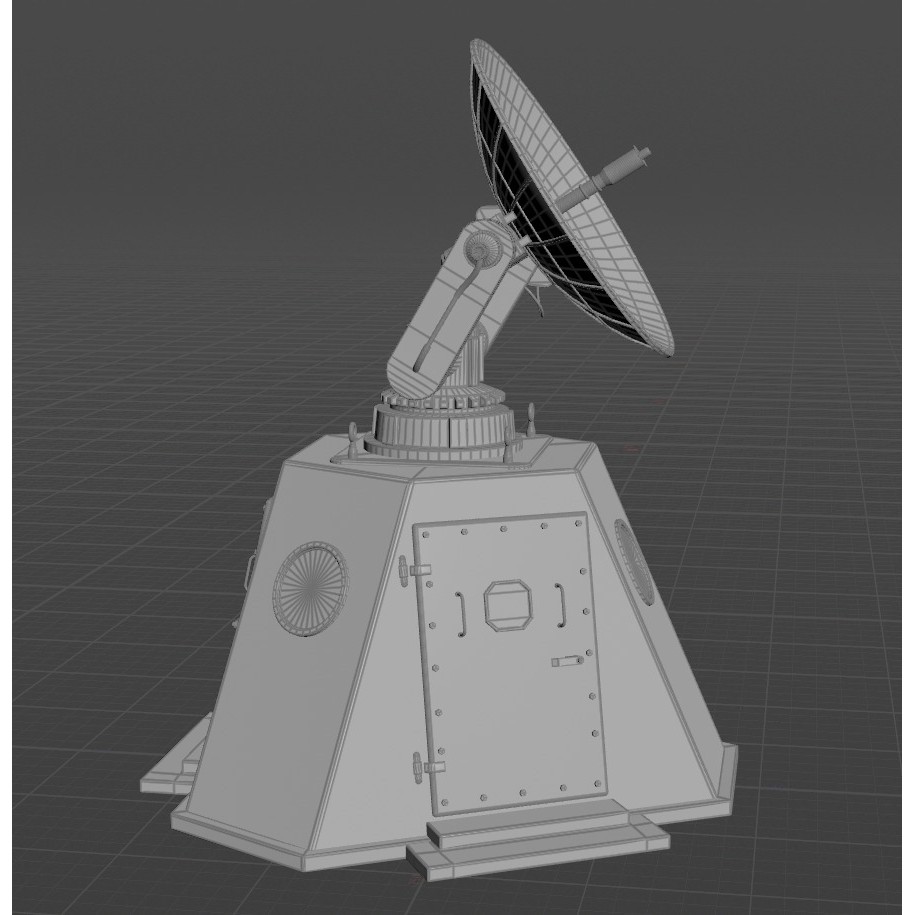Antenna 3D Model – Low Poly Telecommunications Collection, FBX/OBJ - View 16