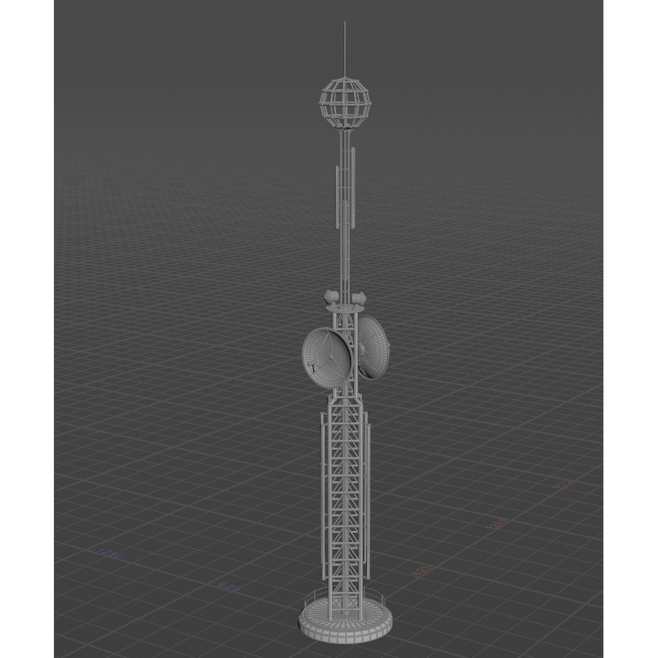 Antenna 3D Model – Low Poly Telecommunications Collection, FBX/OBJ - View 19