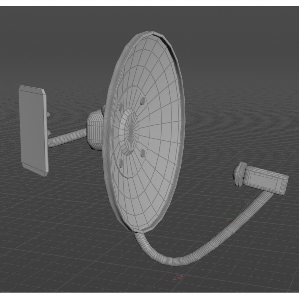 Antenna 3D Model – Low Poly Telecommunications Collection, FBX/OBJ - View 4