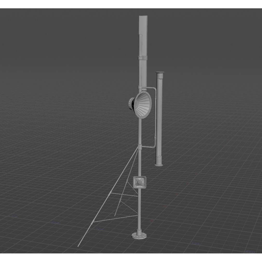 Antenna 3D Model – Low Poly Telecommunications Collection, FBX/OBJ - View 6