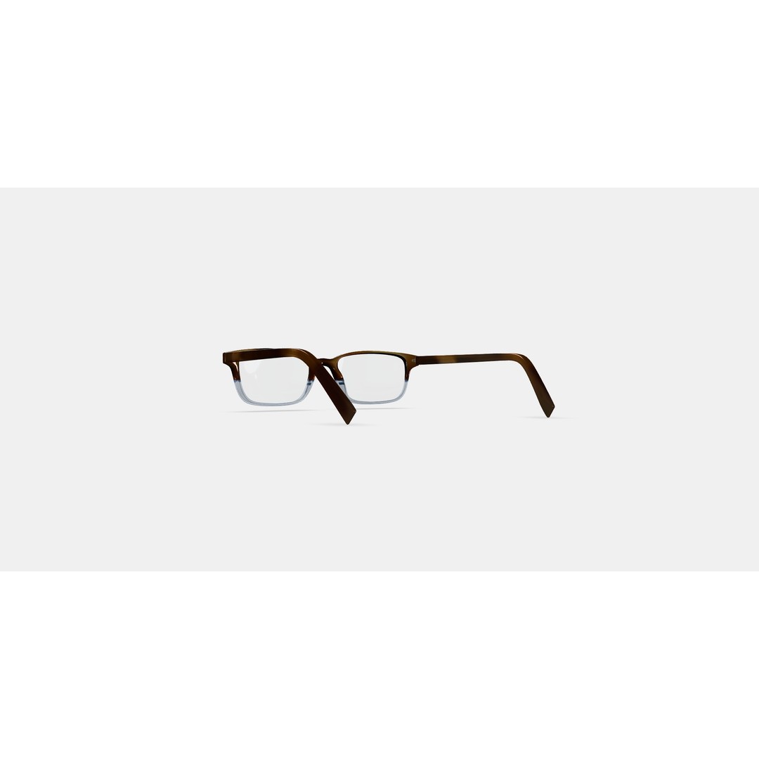 Wilkie Low Bridge Fit Eyeglasses 3D Model – Eastern Bluebird Fade, PBR Textured