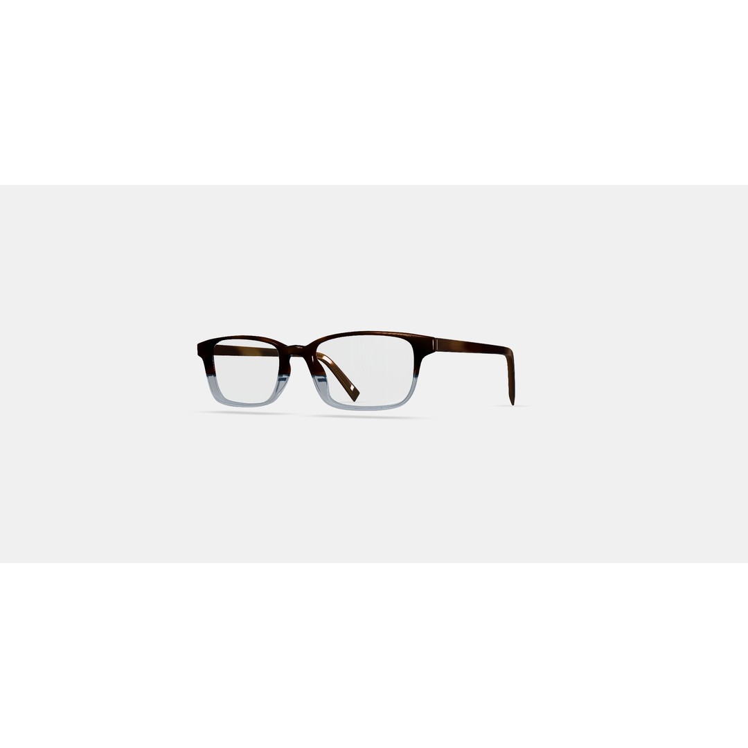 Wilkie Low Bridge Fit Eyeglasses 3D Model – Eastern Bluebird Fade, PBR Textured - View 13