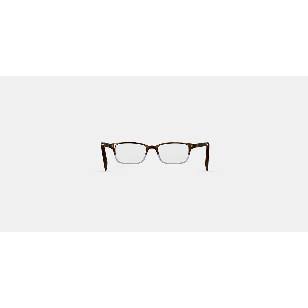 Wilkie Low Bridge Fit Eyeglasses 3D Model – Eastern Bluebird Fade, PBR Textured - View 15