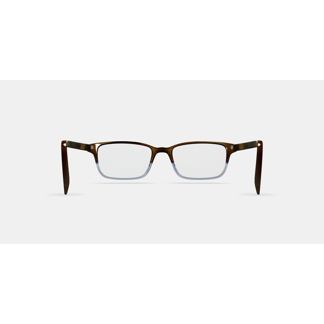Wilkie Low Bridge Fit Eyeglasses 3D Model – Eastern Bluebird Fade, PBR Textured - View 16