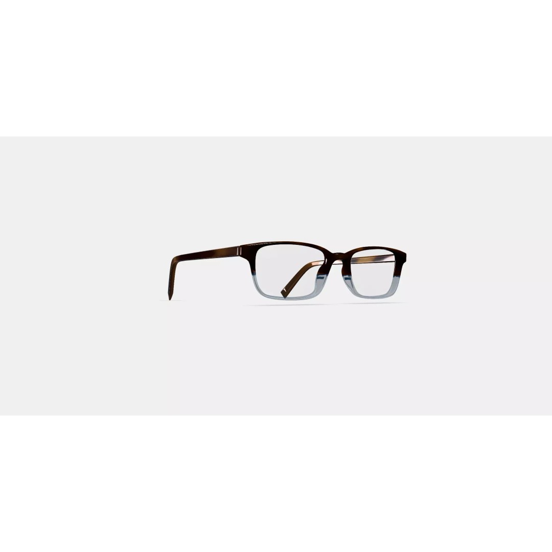 Wilkie Low Bridge Fit Eyeglasses 3D Model – Eastern Bluebird Fade, PBR Textured - View 2