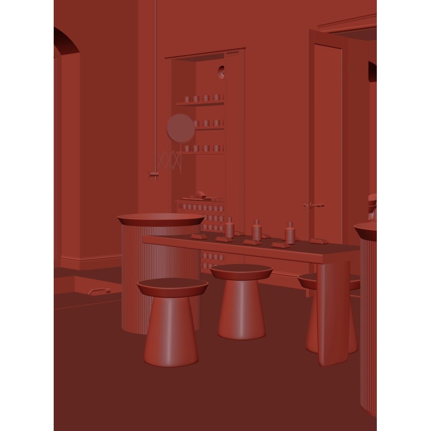Commercial Space 3D Model – Fully Textured Interior Scene, FBX
