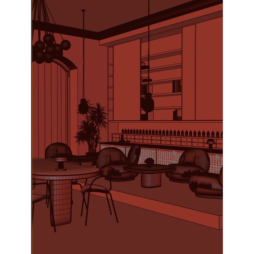 Commercial Space 3D Model – Fully Textured Interior Scene, FBX - View 12