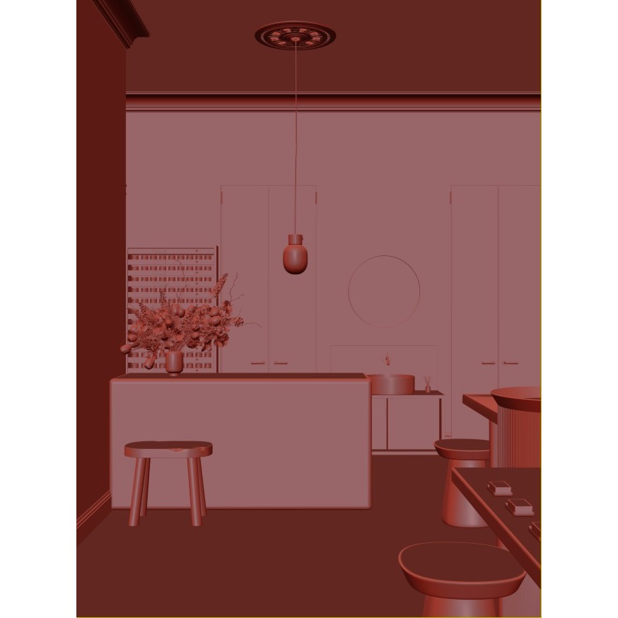Commercial Space 3D Model – Fully Textured Interior Scene, FBX - View 14