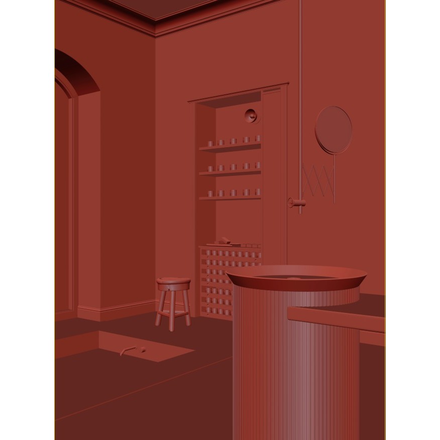 Commercial Space 3D Model – Fully Textured Interior Scene, FBX - View 16