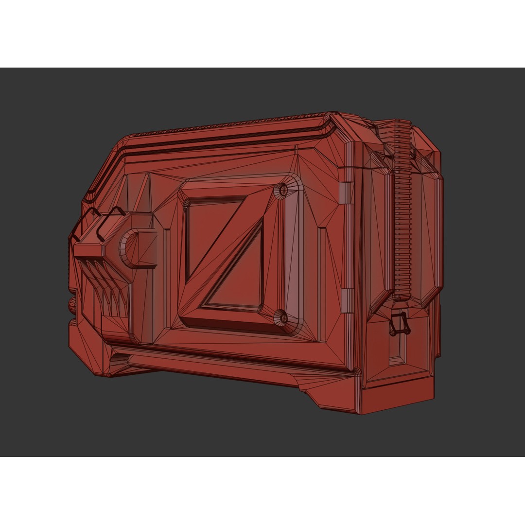 Sci-Fi Server 3D Model – Low Poly PBR Game Asset, FBX, OBJ