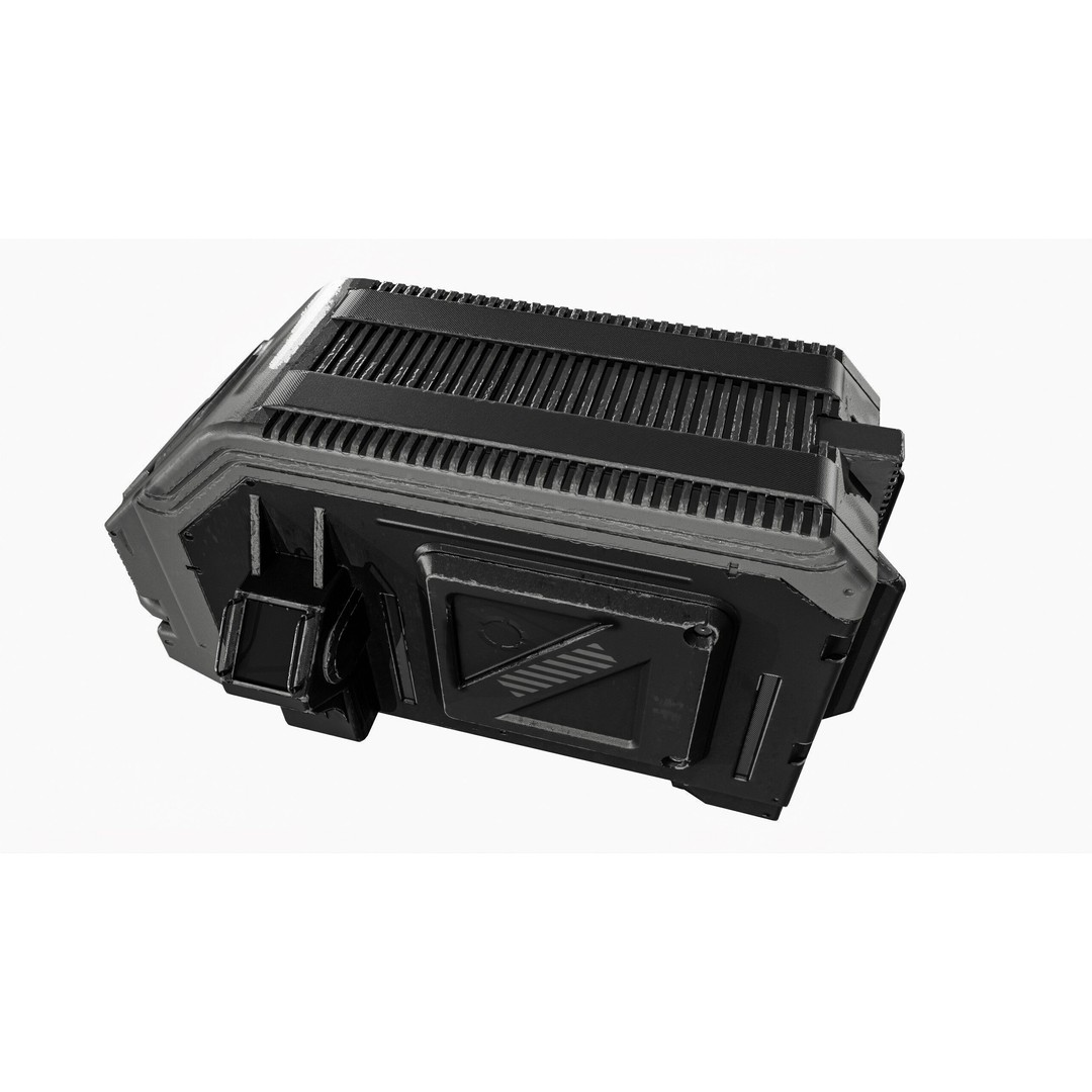 Sci-Fi Server 3D Model – Low Poly PBR Game Asset, FBX, OBJ - View 10