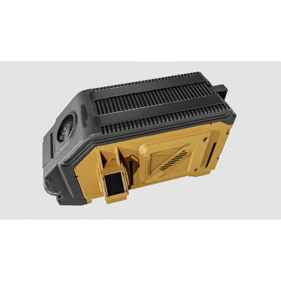 Sci-Fi Server 3D Model – Low Poly PBR Game Asset, FBX, OBJ - View 12