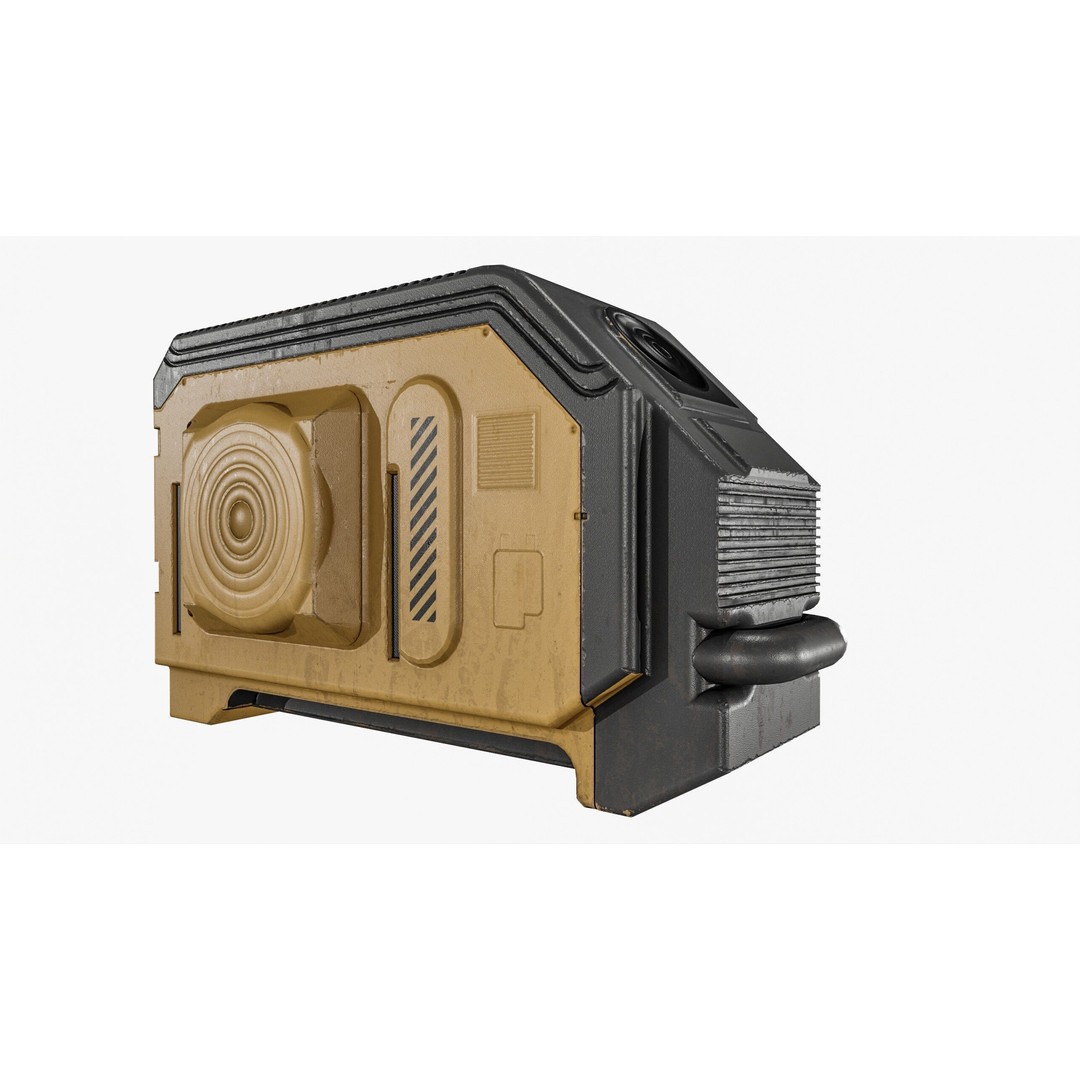 Sci-Fi Server 3D Model – Low Poly PBR Game Asset, FBX, OBJ - View 13