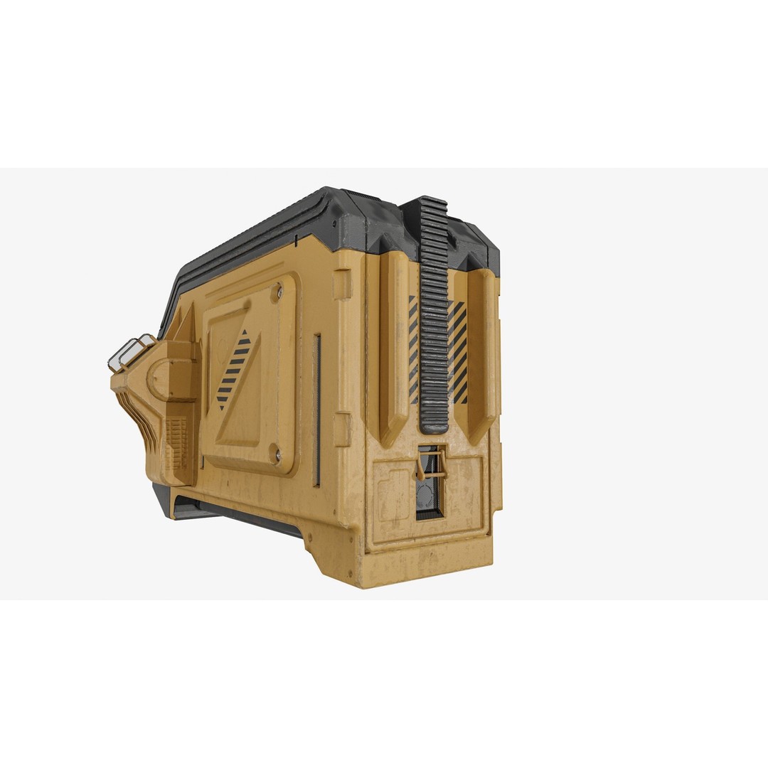 Sci-Fi Server 3D Model – Low Poly PBR Game Asset, FBX, OBJ - View 15