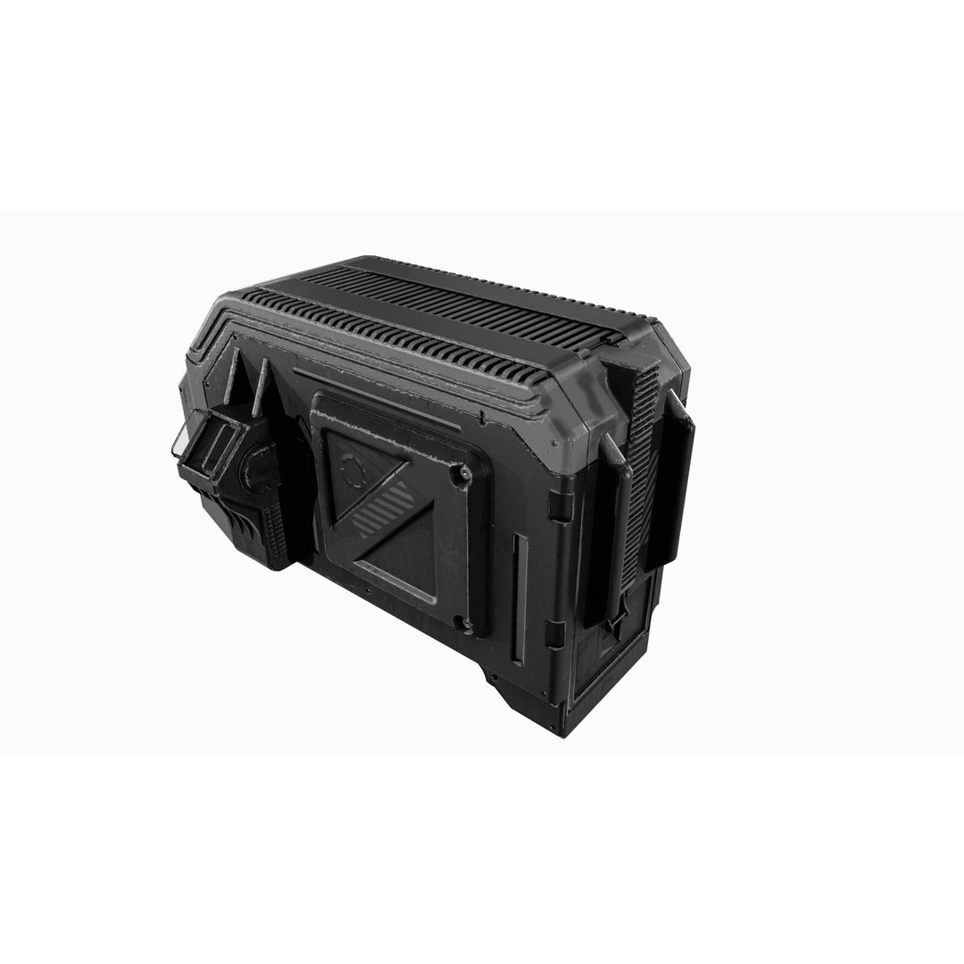 Sci-Fi Server 3D Model – Low Poly PBR Game Asset, FBX, OBJ - View 18