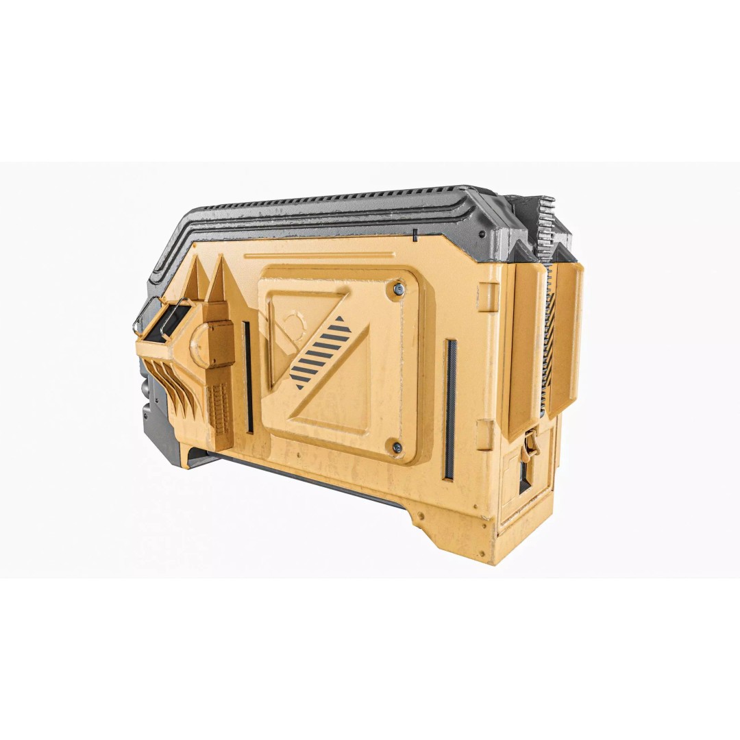 Sci-Fi Server 3D Model – Low Poly PBR Game Asset, FBX, OBJ - View 2