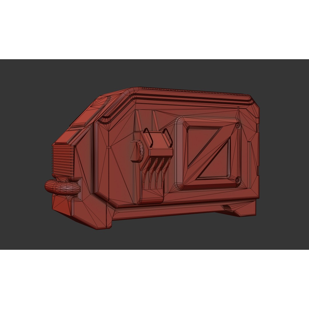 Sci-Fi Server 3D Model – Low Poly PBR Game Asset, FBX, OBJ - View 23