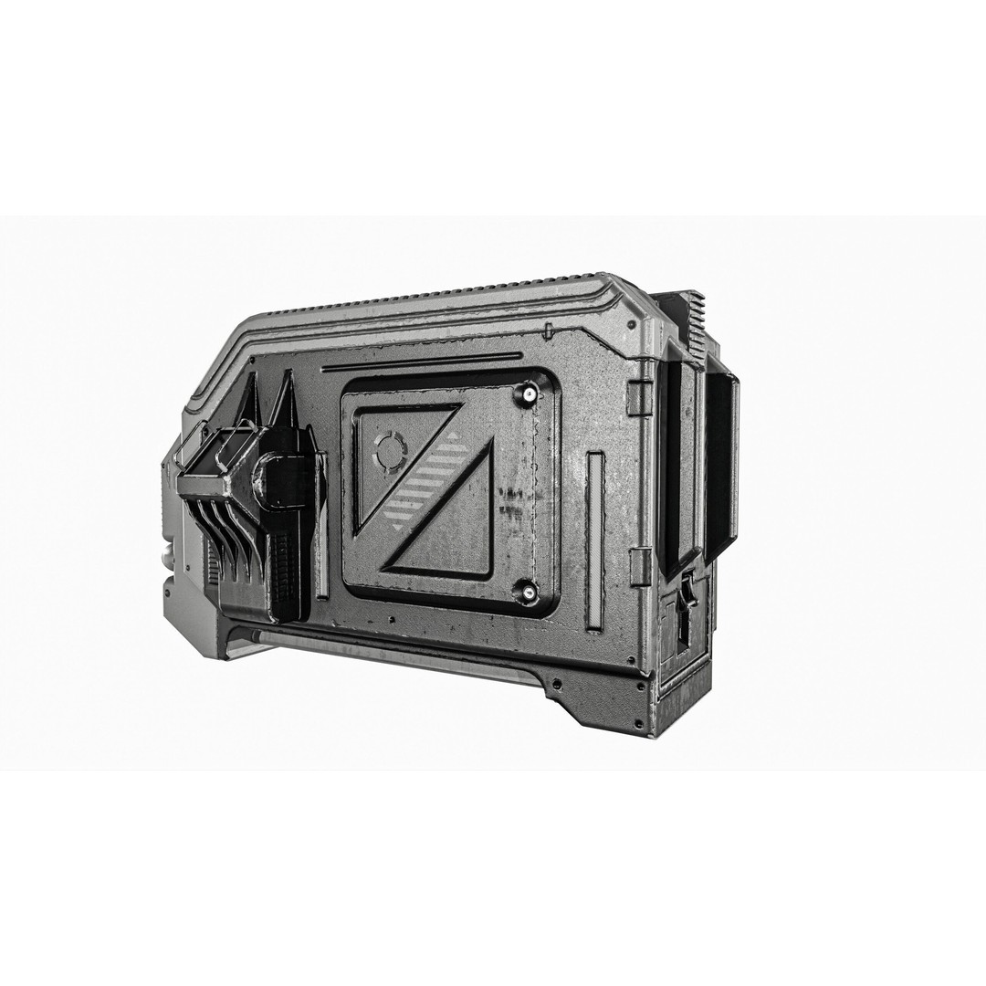 Sci-Fi Server 3D Model – Low Poly PBR Game Asset, FBX, OBJ - View 3