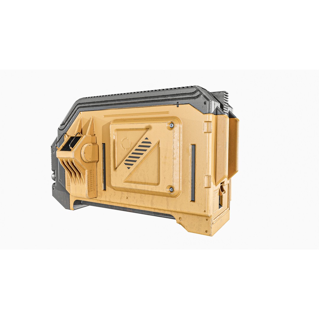 Sci-Fi Server 3D Model – Low Poly PBR Game Asset, FBX, OBJ - View 4