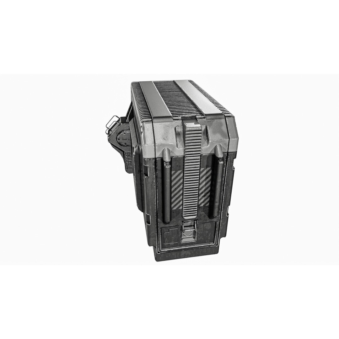 Sci-Fi Server 3D Model – Low Poly PBR Game Asset, FBX, OBJ - View 8