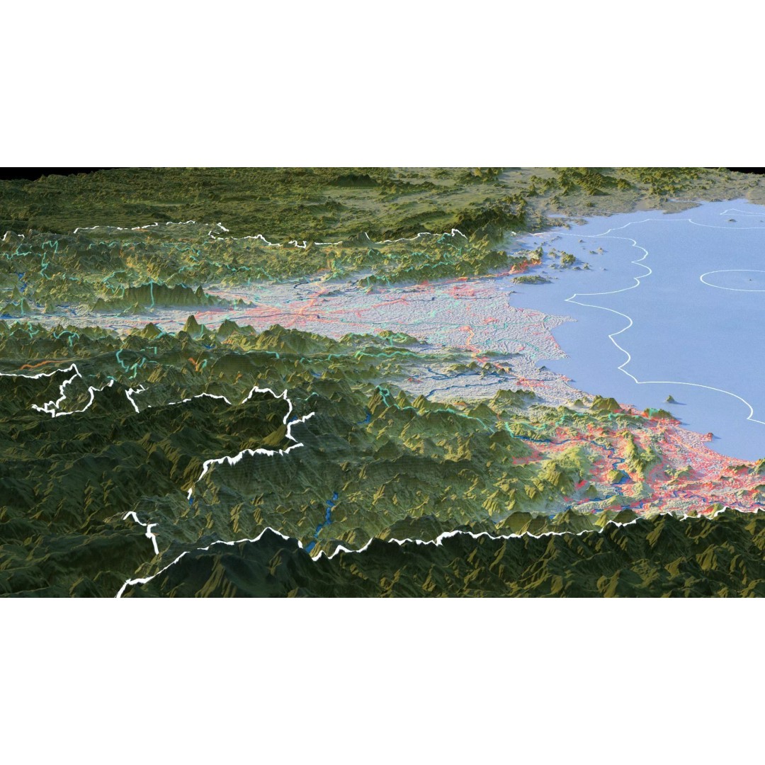 Vietnam Map 3D Model – Realistic Terrain with Satellite Imagery, FBX/OBJ - View 18