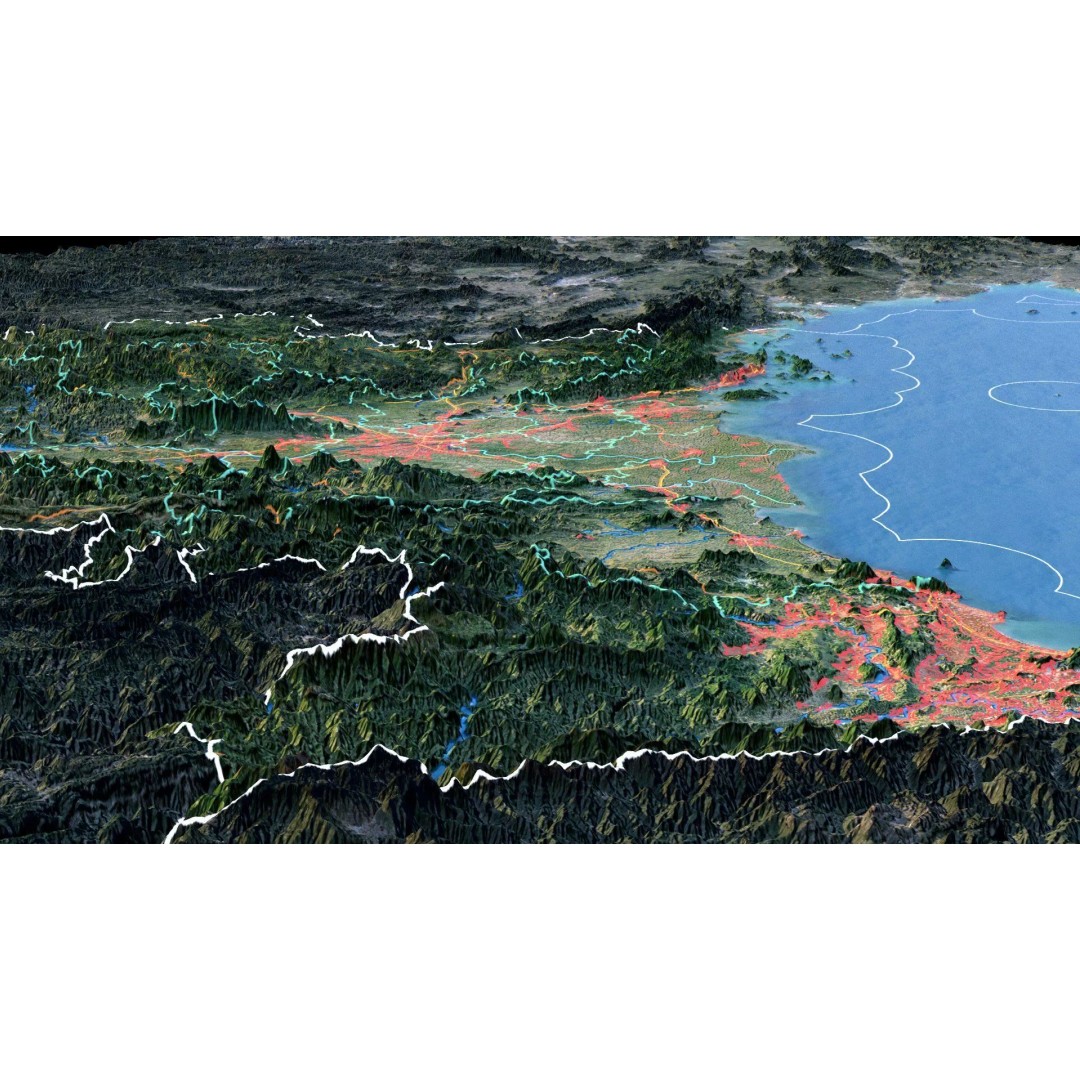 Vietnam Map 3D Model – Realistic Terrain with Satellite Imagery, FBX/OBJ - View 9