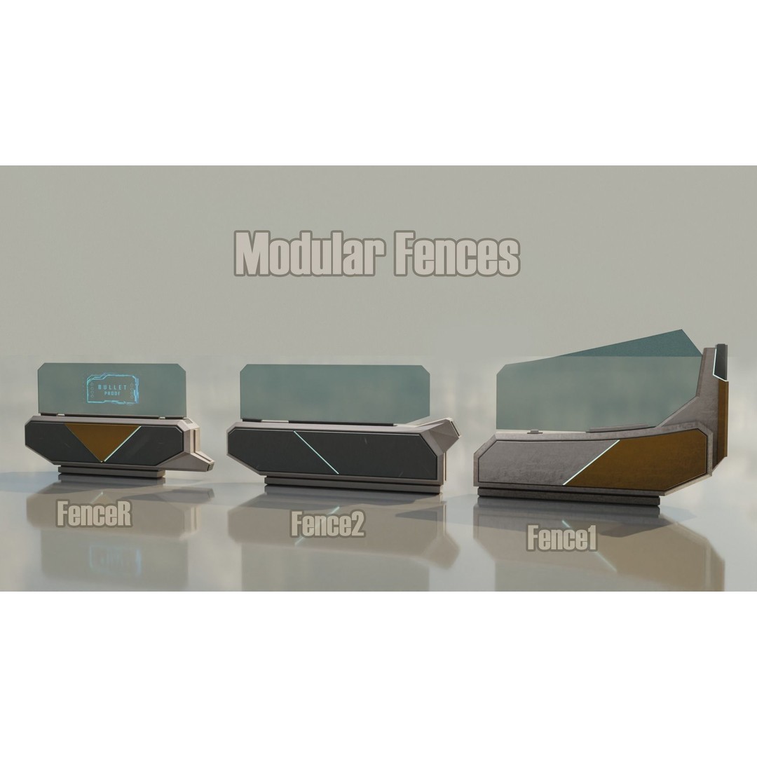 Sci-Fi Stations City Set 3D Model – Low Poly Game Asset, PBR Textures - View 14