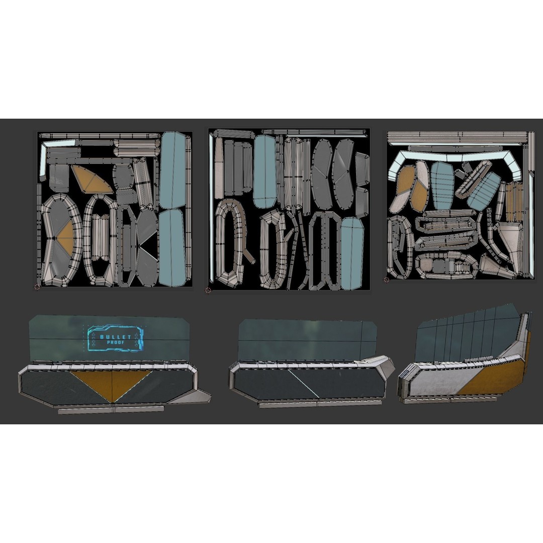 Sci-Fi Stations City Set 3D Model – Low Poly Game Asset, PBR Textures - View 19