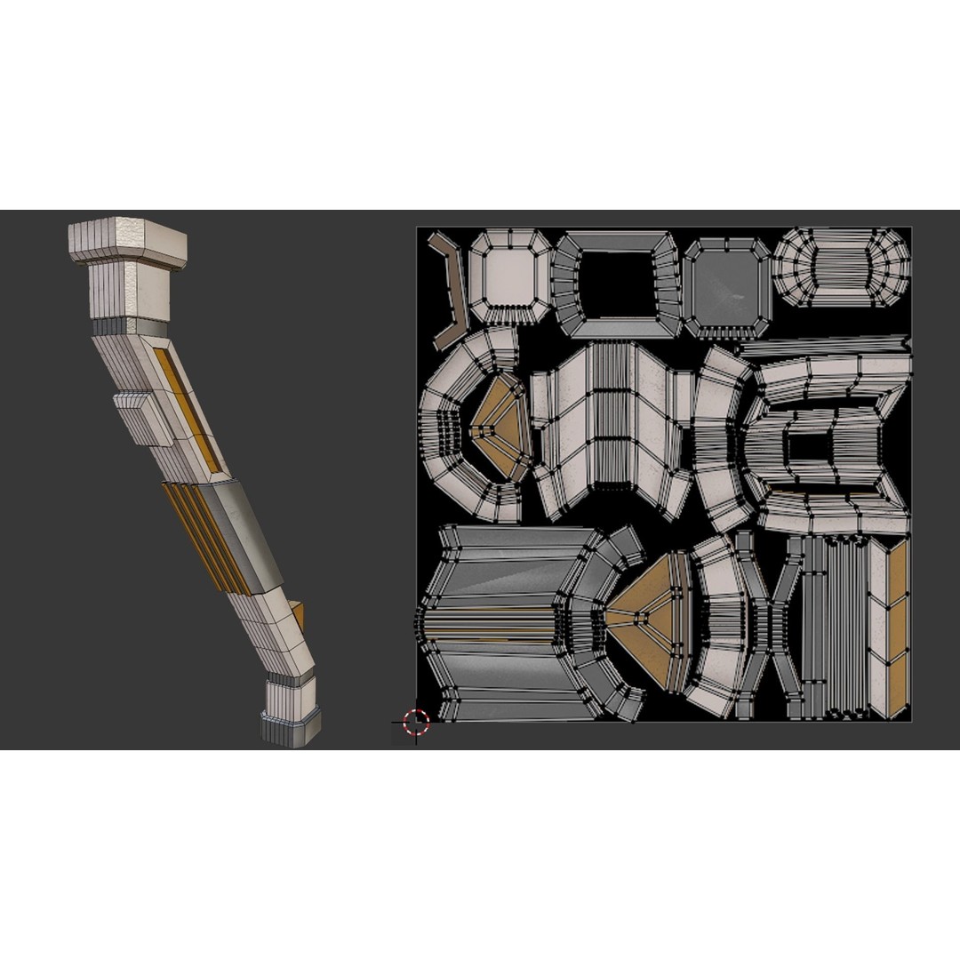 Sci-Fi Stations City Set 3D Model – Low Poly Game Asset, PBR Textures - View 20