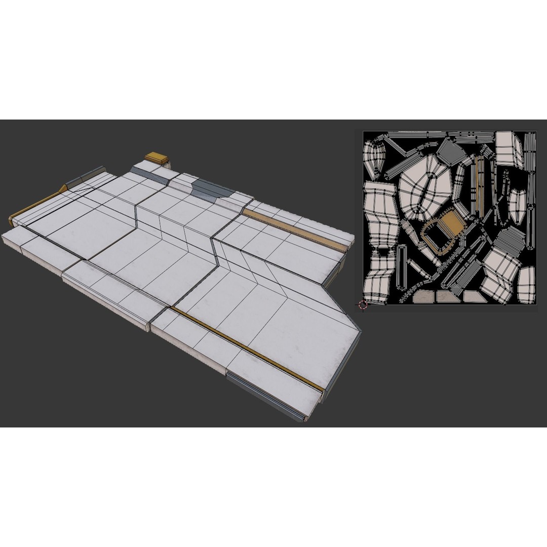 Sci-Fi Stations City Set 3D Model – Low Poly Game Asset, PBR Textures - View 21