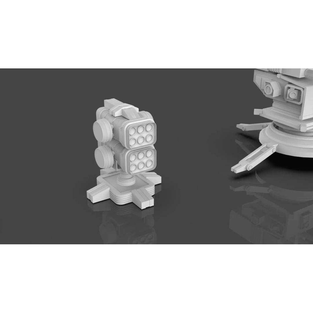 Turret and AA Gun 3D Model – Game-Ready Low Poly Pack, FBX, OBJ - View 30