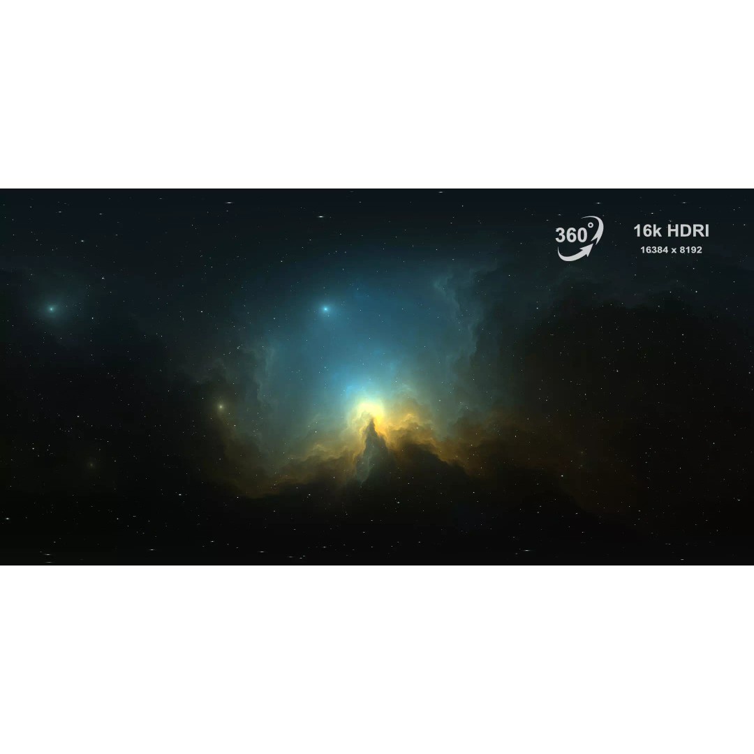 360 Degree 16k HDRI Space Background 3D Model – Equirectangular Environment Map - View 2