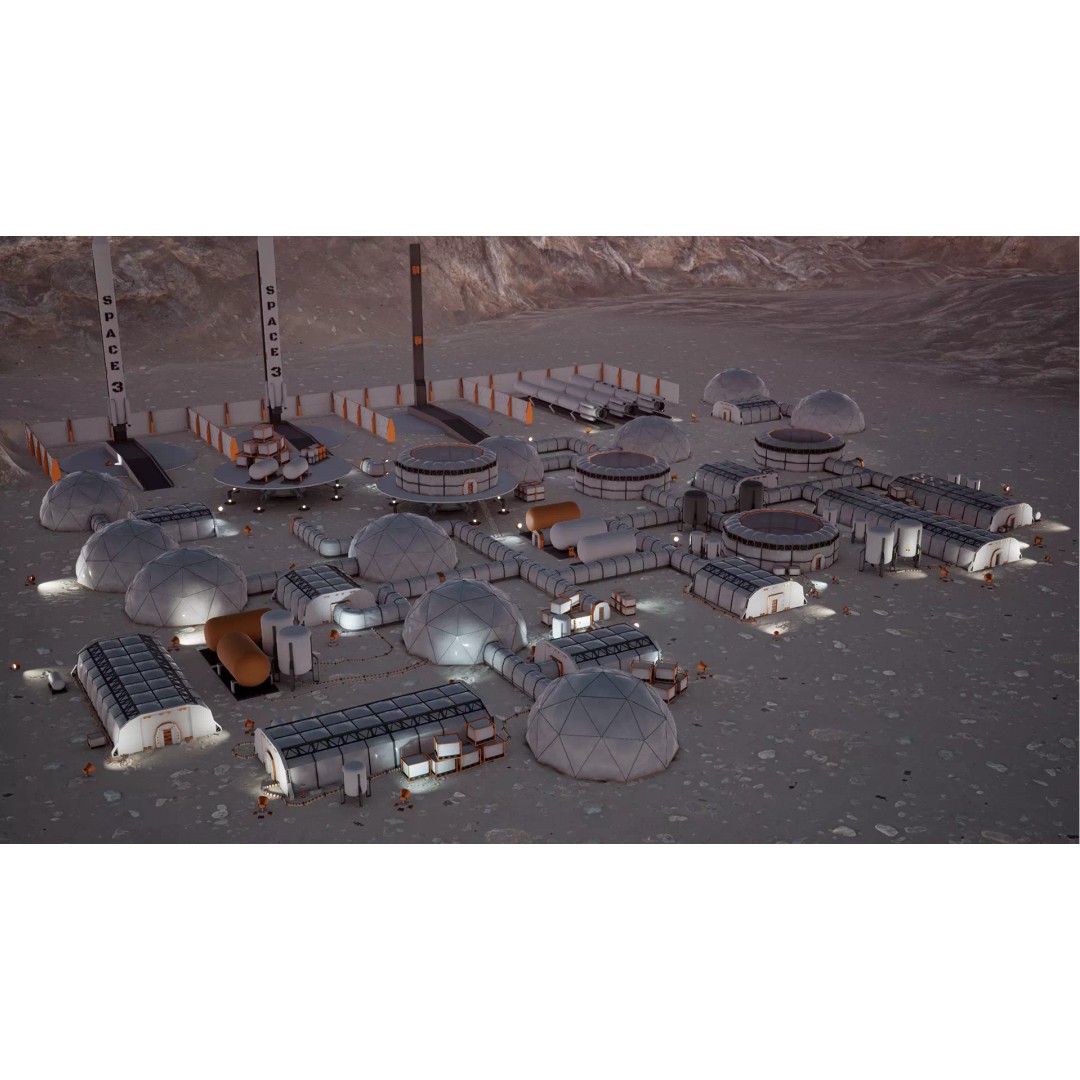 Modular Space Station 3D Model – Low Poly Sci-Fi Game Asset, FBX - View 2
