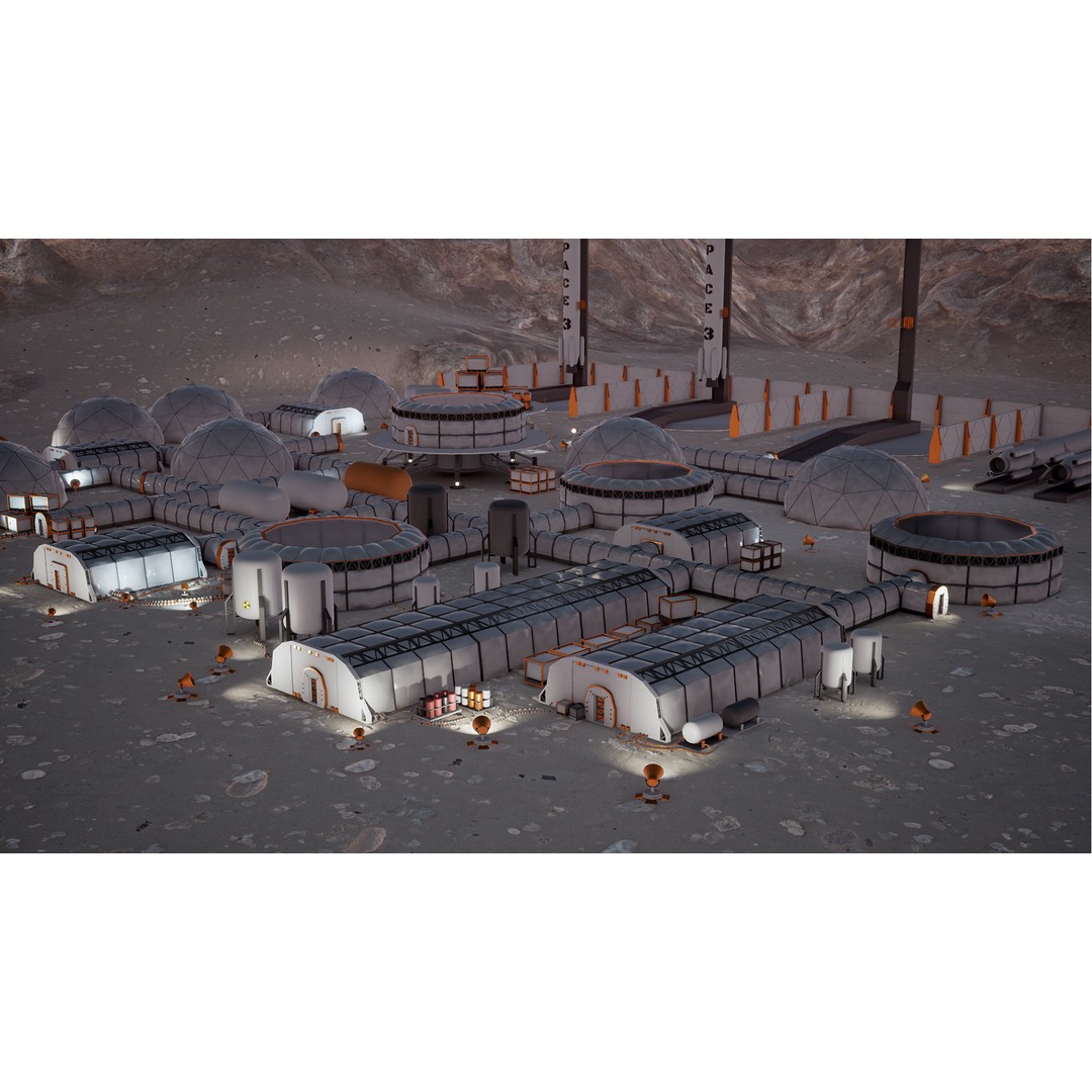 Modular Space Station 3D Model – Low Poly Sci-Fi Game Asset, FBX - View 6