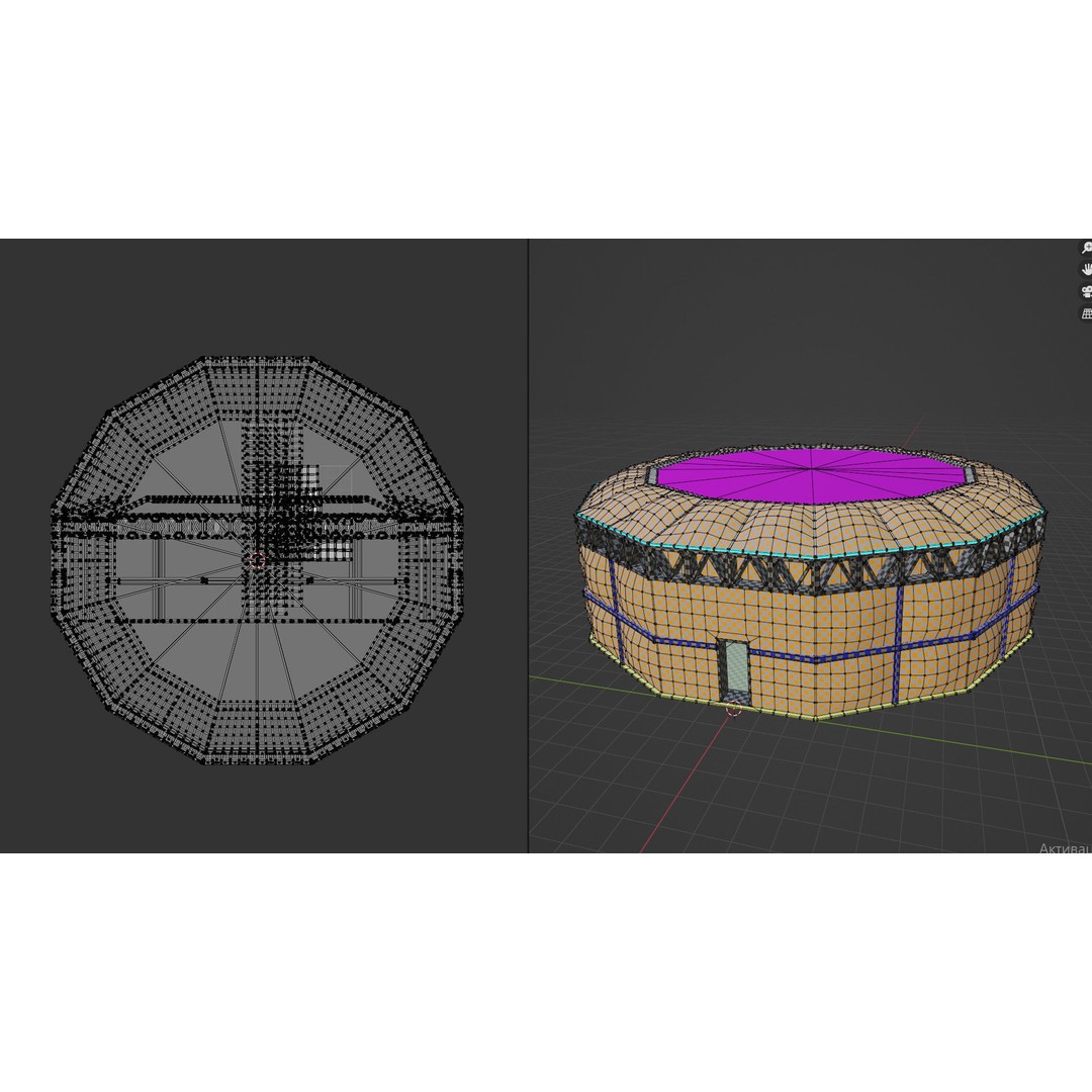 Modular Space Station 3D Model – Low Poly Sci-Fi Game Asset, FBX - View 9