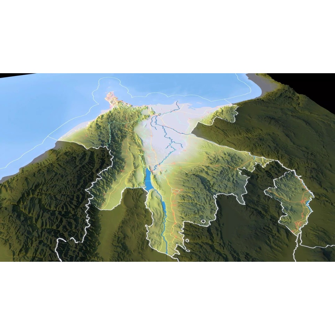 Azerbaijan Map 3D Model – Realistic Satellite Terrain, 12K Textures - View 16