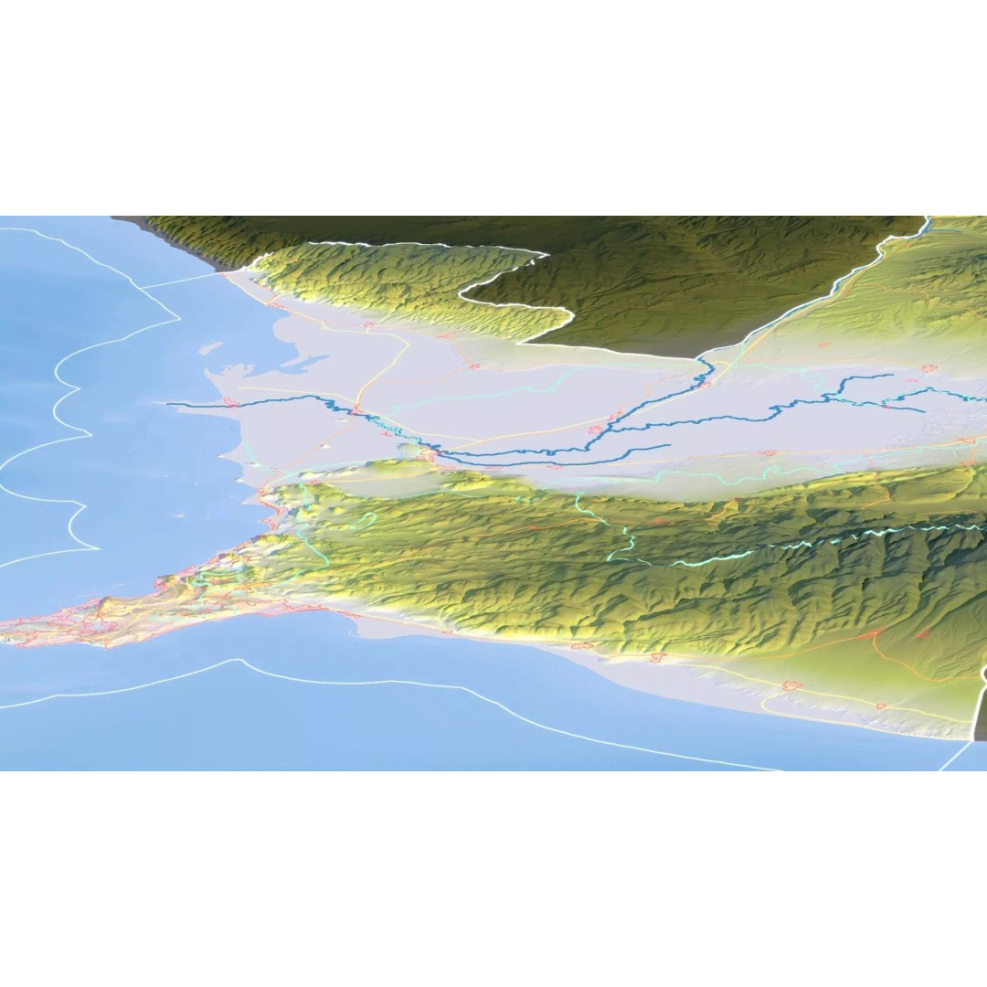 Azerbaijan Map 3D Model – Realistic Satellite Terrain, 12K Textures - View 17