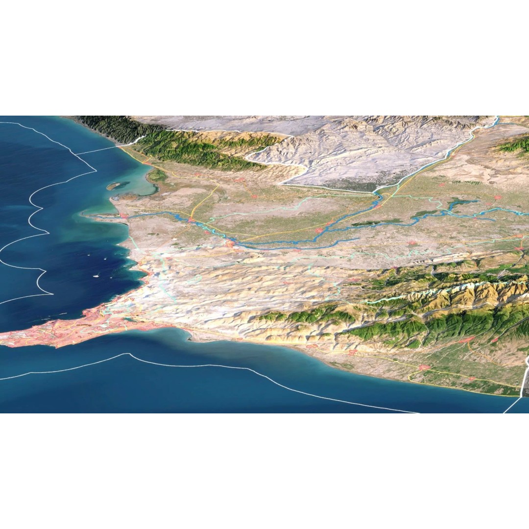 Azerbaijan Map 3D Model – Realistic Satellite Terrain, 12K Textures - View 8