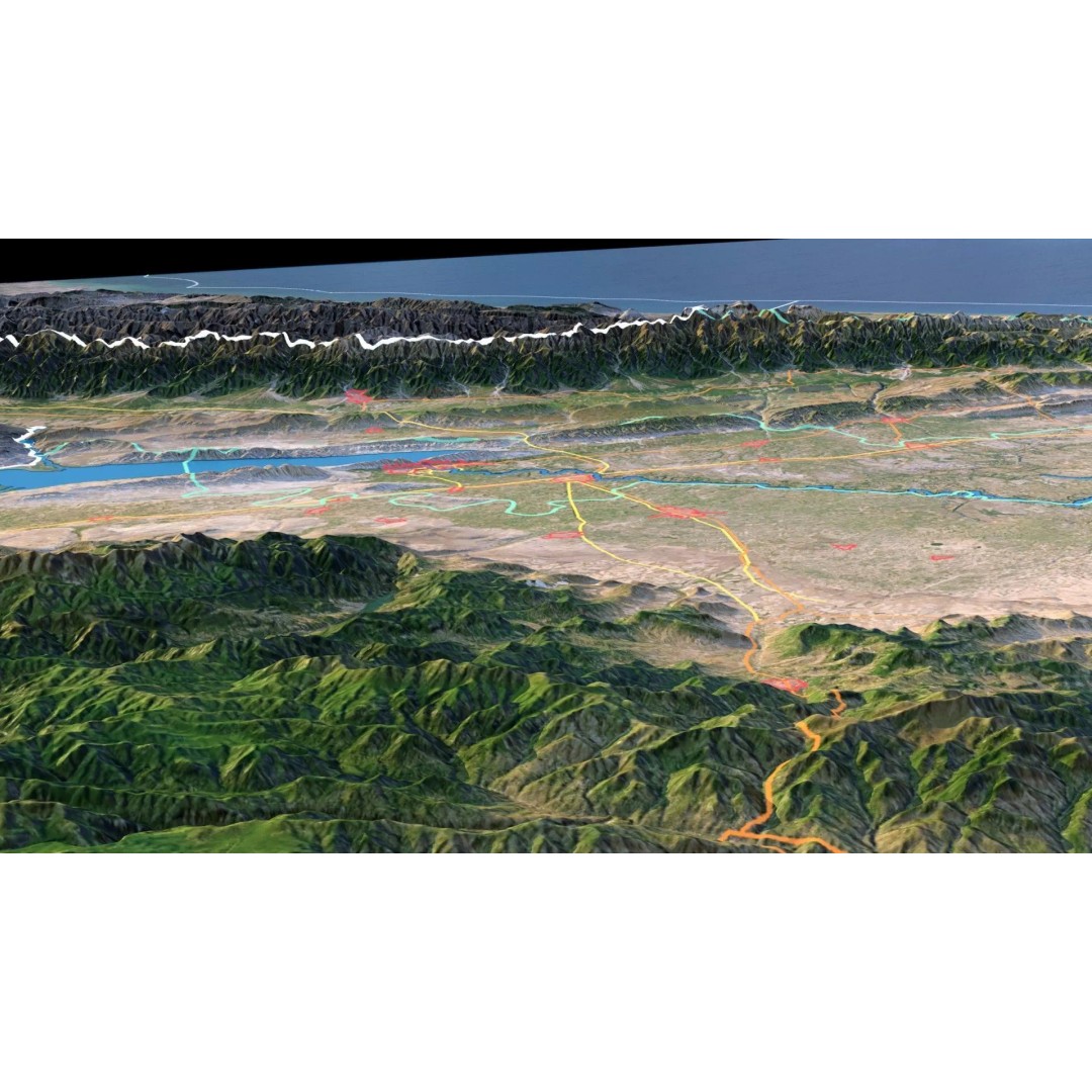 Azerbaijan Map 3D Model – Realistic Satellite Terrain, 12K Textures - View 9