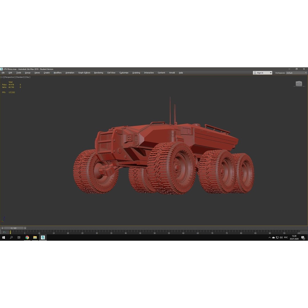 Technical Vehicle Transporter 3D Model – Low Poly PBR Asset, FBX, OBJ - View 17
