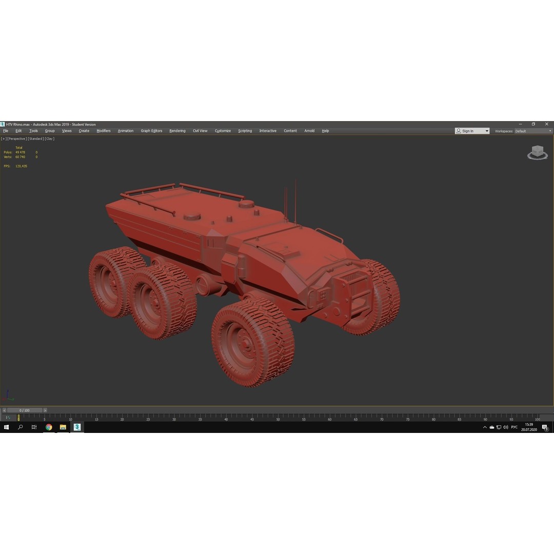 Technical Vehicle Transporter 3D Model – Low Poly PBR Asset, FBX, OBJ - View 18