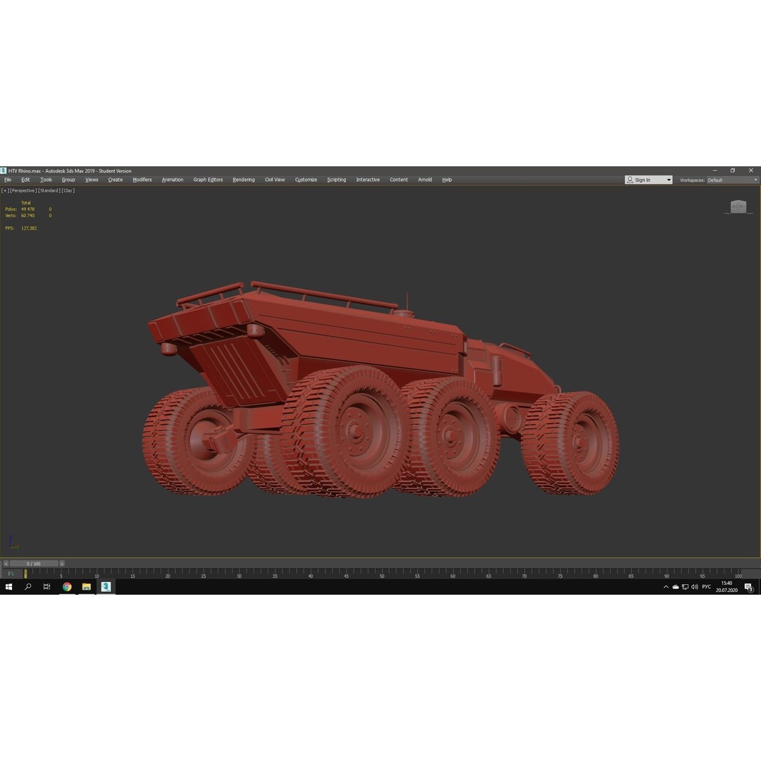 Technical Vehicle Transporter 3D Model – Low Poly PBR Asset, FBX, OBJ - View 19