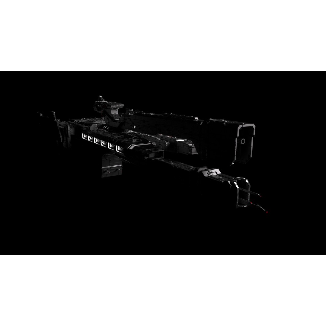 UNSC Charon Class Heavy Frigate 3D Model – High Poly Game Asset, FBX