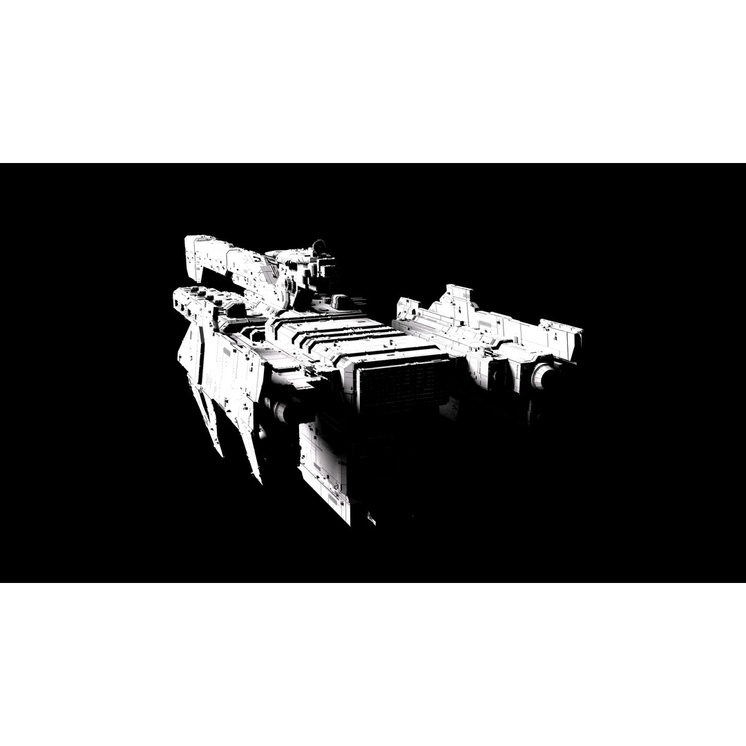 UNSC Charon Class Heavy Frigate 3D Model – High Poly Game Asset, FBX - View 12