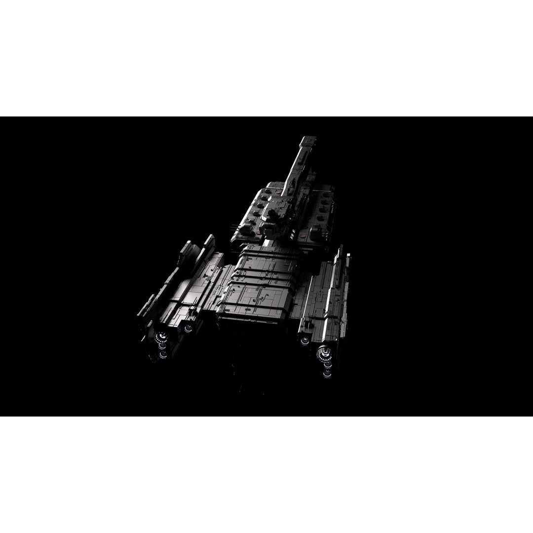 UNSC Charon Class Heavy Frigate 3D Model – High Poly Game Asset, FBX - View 13